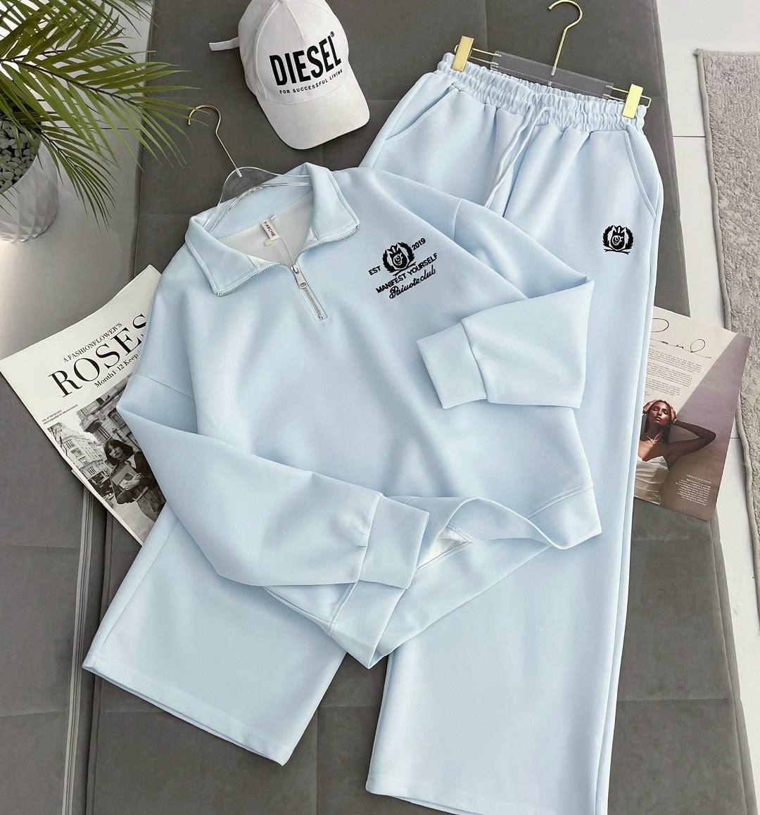 спортивный костюм двойка sporty&rich w suits,женский спортивный костюм,спортивный костюм с брюками на кулиске tennis club w suits цвет лимонный желтый,спортивный костюм,женский костюм