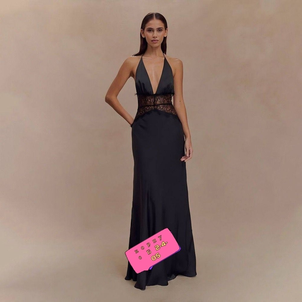 сексуальное кружевное атласное платье с глубоким v-образным вырезом и открытой спиной для женщин,женское элегантное длинное платье-комбинация без рукавов на бретельках с v-образным вырезом,шелковое пл