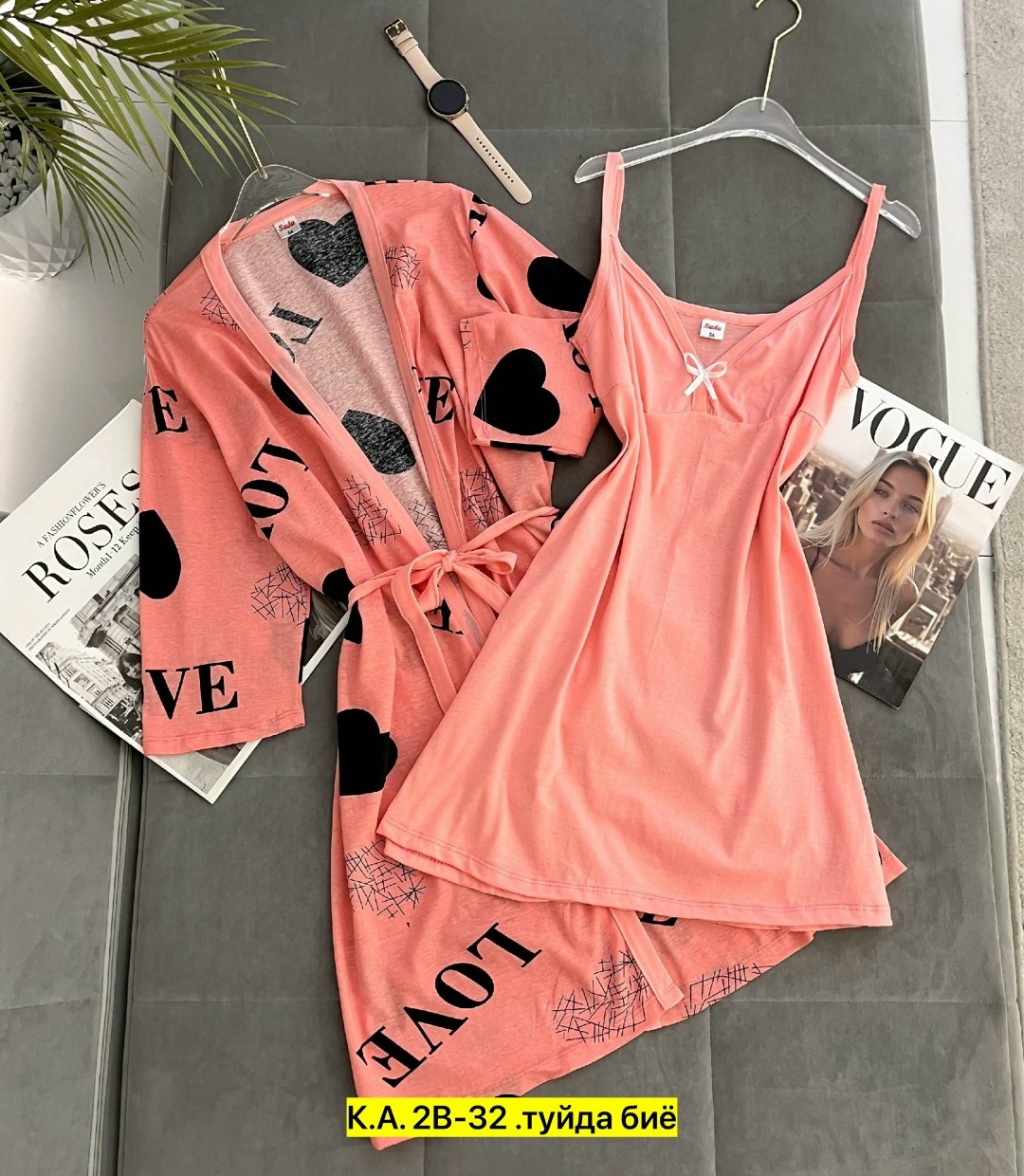 женские халаты,комплект пеньюар,халат женский домашний,комплект халат сорочка,халат трикотажный женский