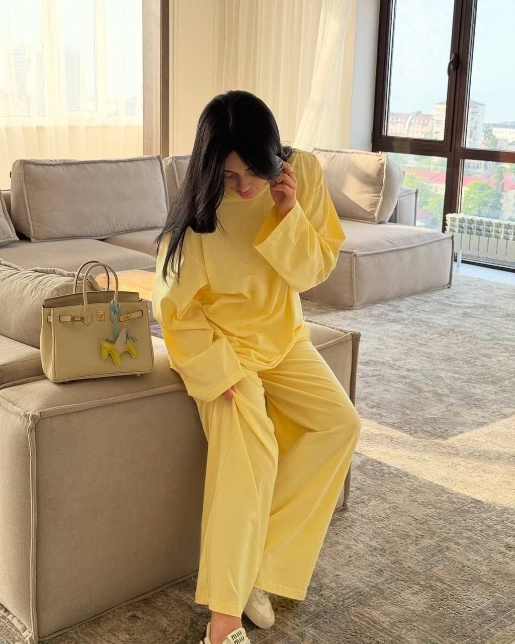 костюм женский,свитшот женская,спортивные костюмы,желтый костюм,модная кофта