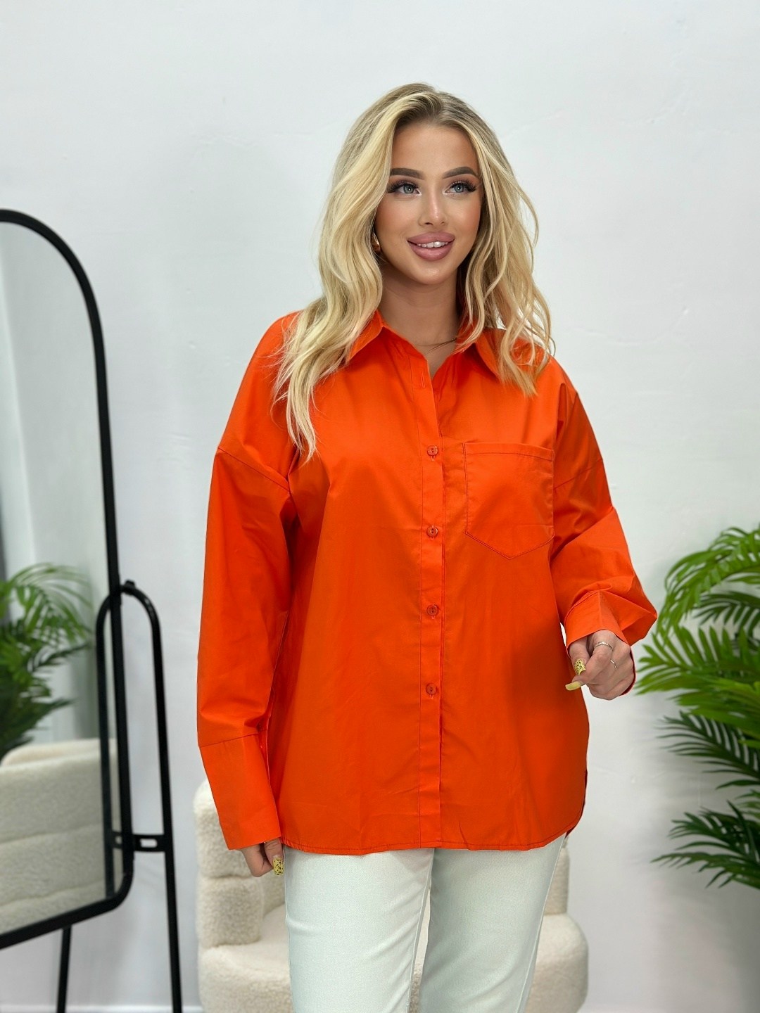рубашка женская,плотная рубашка женская оверсайз,оранжевая рубашка женская оверсайз,рубашка,оранжевая рубашка