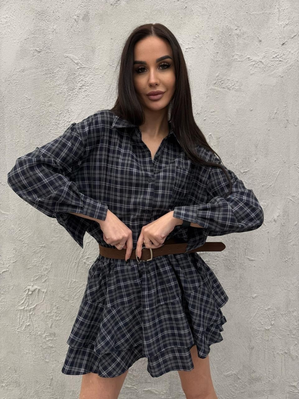 костюм с юбкой и рубашкой,костюм с юбкой мини в клетку варенка трендовый yamby 321759365,костюм с рубашкой и юбкой в клетку,платье в клетку,женский костюм с юбкой в клетку