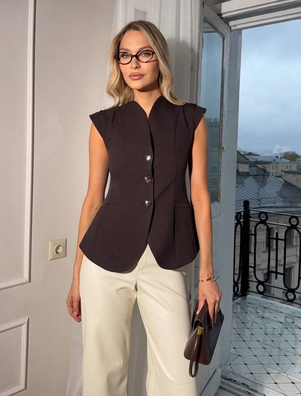 жилет женский,стильный жилет,женская костюмная жилетка,жилет приталенный,женская жилетка