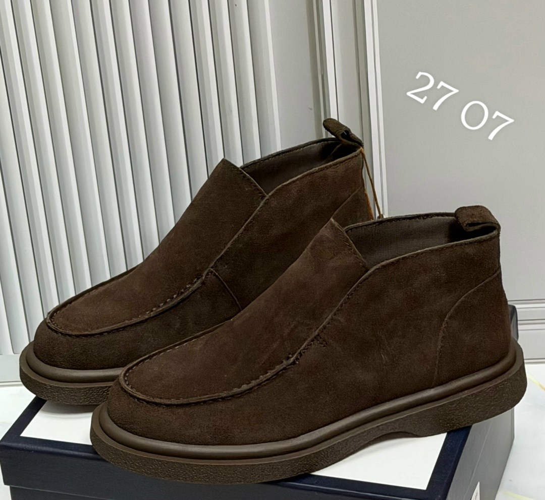 ,santoni замшевые лоферы коричневый,ботинки лоро пиано,ботинки замшевые,лоферы мужские