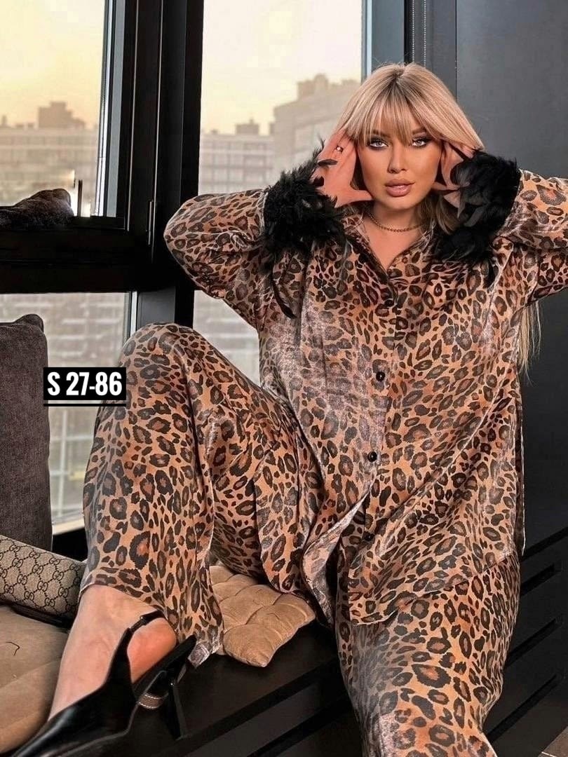 костюм в пижамном стиле,костюм женский,костюм леопардовый,костюм пижама,домашние костюмы