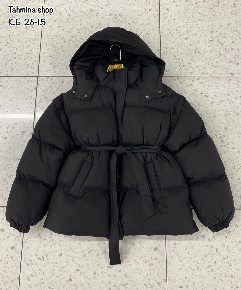 пуховик оверсайз с капюшоном и поясом,куртка оверсайз,пуховик оверсайз с капюшоном и поясом coature цвет черный,пуховики оверсайз,куртка