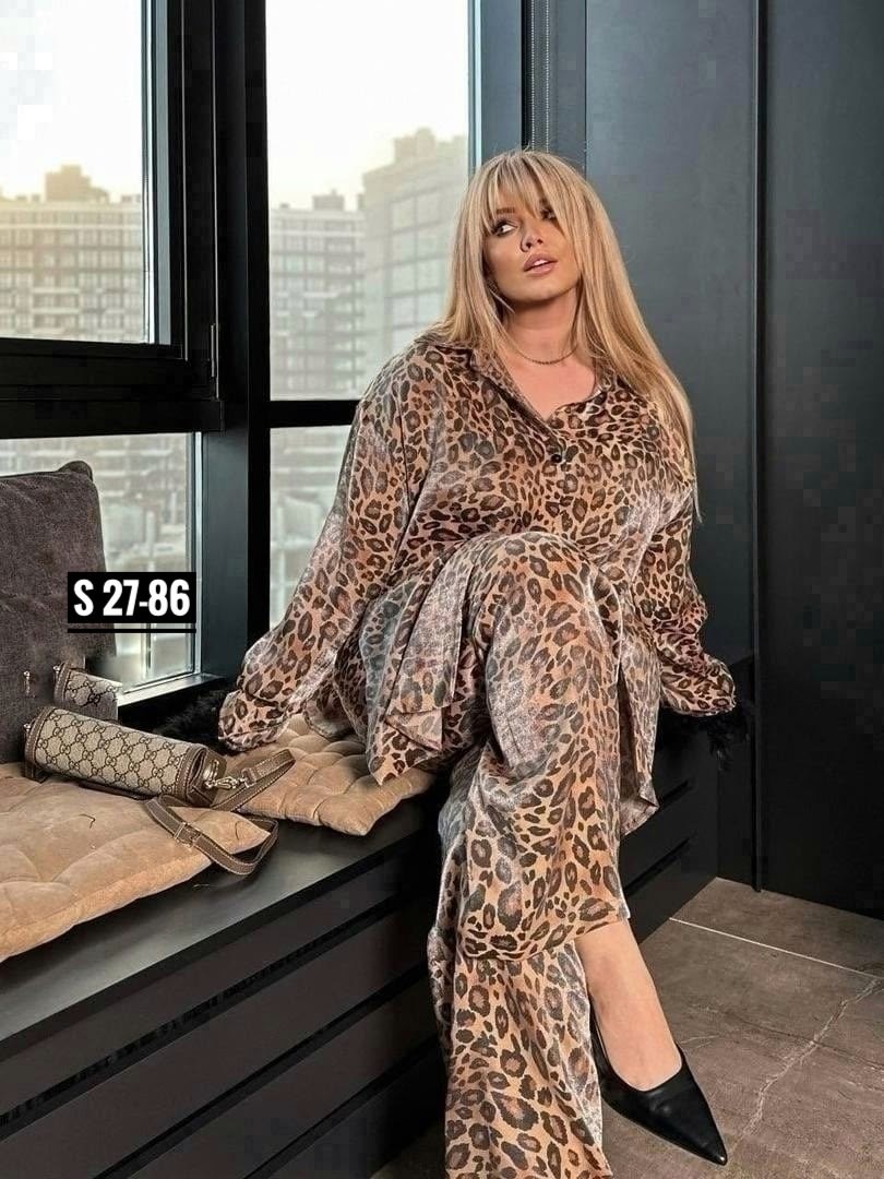 костюм в пижамном стиле,костюм женский,костюм леопардовый,костюм пижама,домашние костюмы