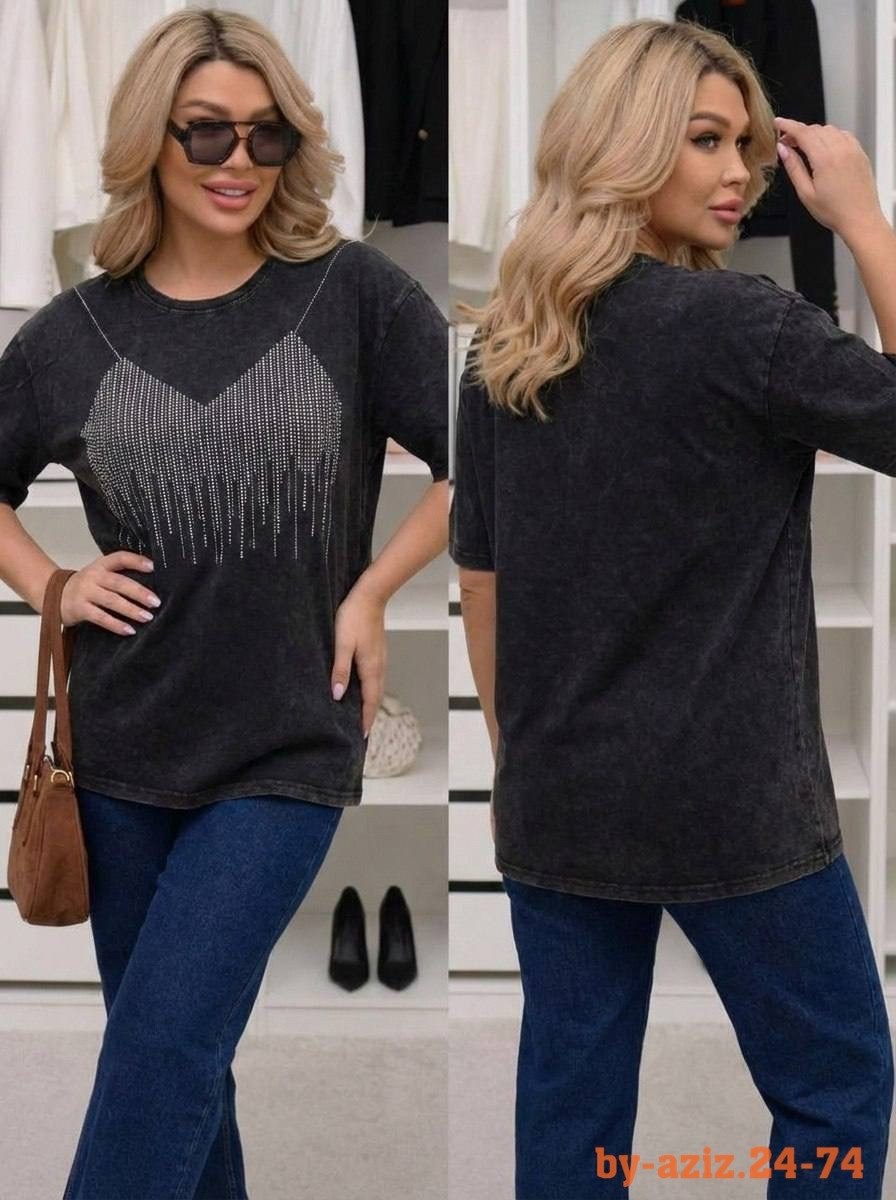 футболка варенка оверсайз miss diva,футболка женская варенка оверсайз со стразами,футболка оверсайз варенка со стразами liya 211701769,футболка варенка cо стразами leila lo,футболка варенка со стразам