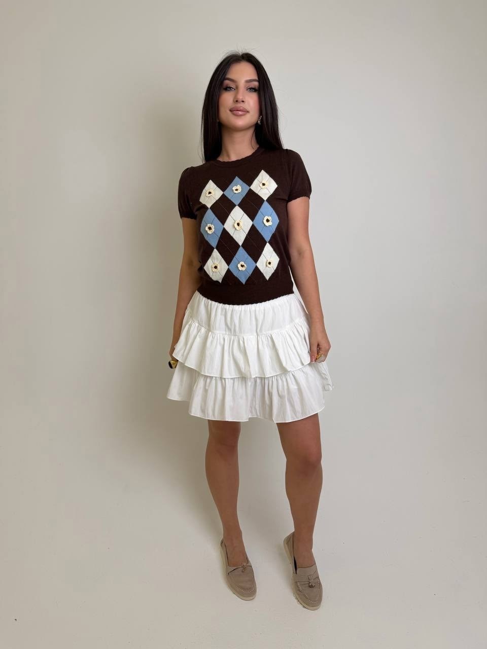 голубой джемпер,джемпер с ромбами,вязаные жилеты,трикотажный свитер,свитер с ромбом