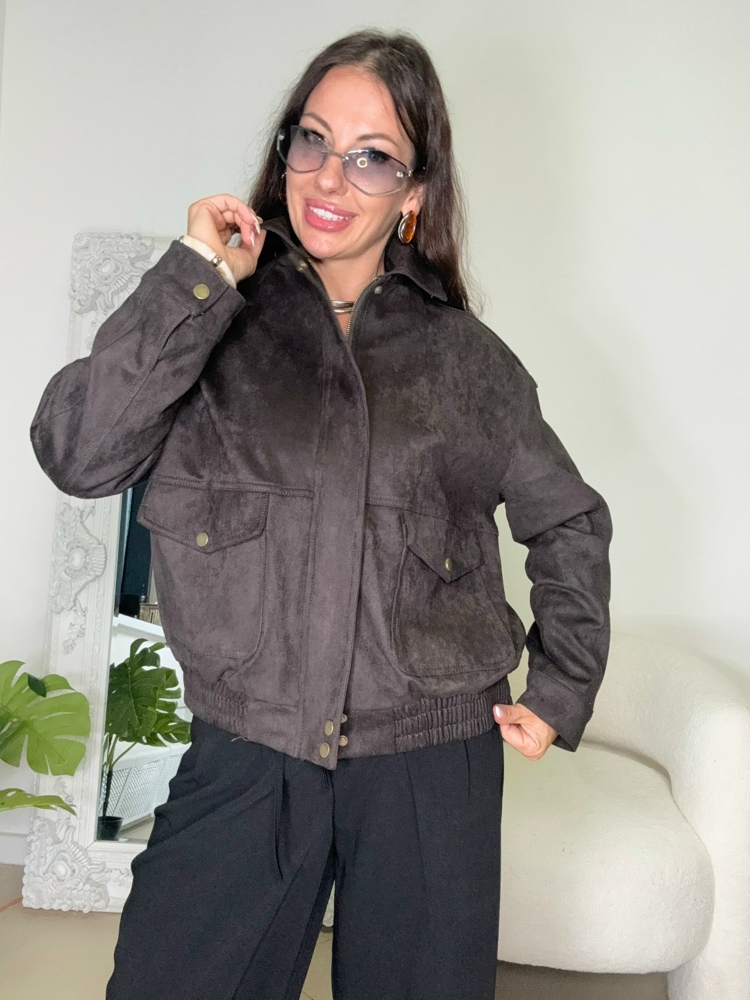 замшевый бомбер укороченный на осень vantaime 338766884,куртка замшевая,куртка замшевая женская,бомбер женская куртка,женская куртка