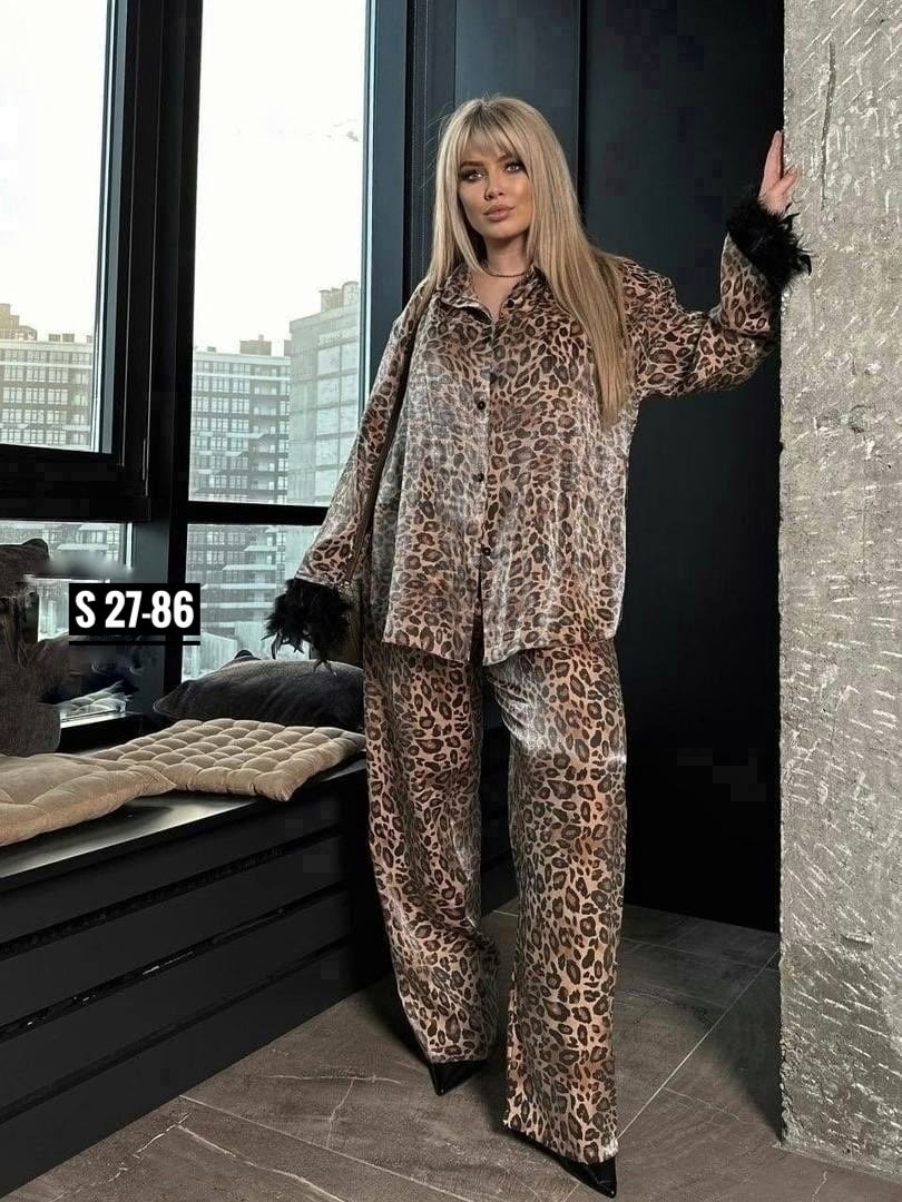 костюм в пижамном стиле,костюм женский,костюм леопардовый,костюм пижама,домашние костюмы