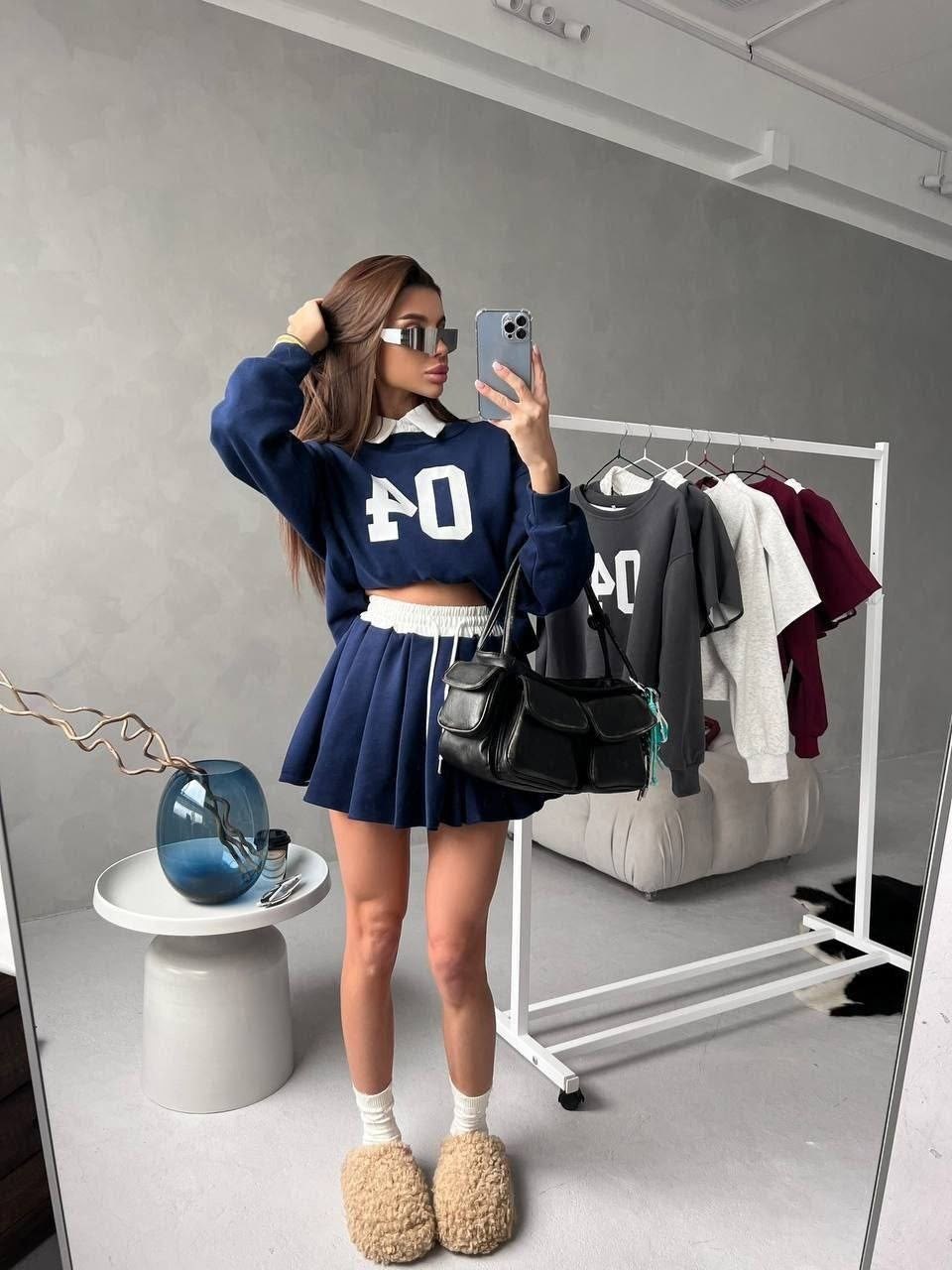 костюм юбка кофта,костюм: юбка и свитшот,костюм женский,кофта и юбка,трикотажные костюмы