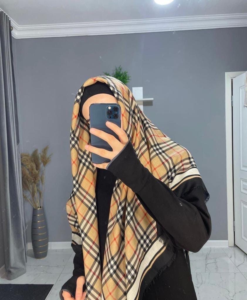 палантин женский,мусульманская девушка,шарф в клетку,хиджабная мода,шарф женские