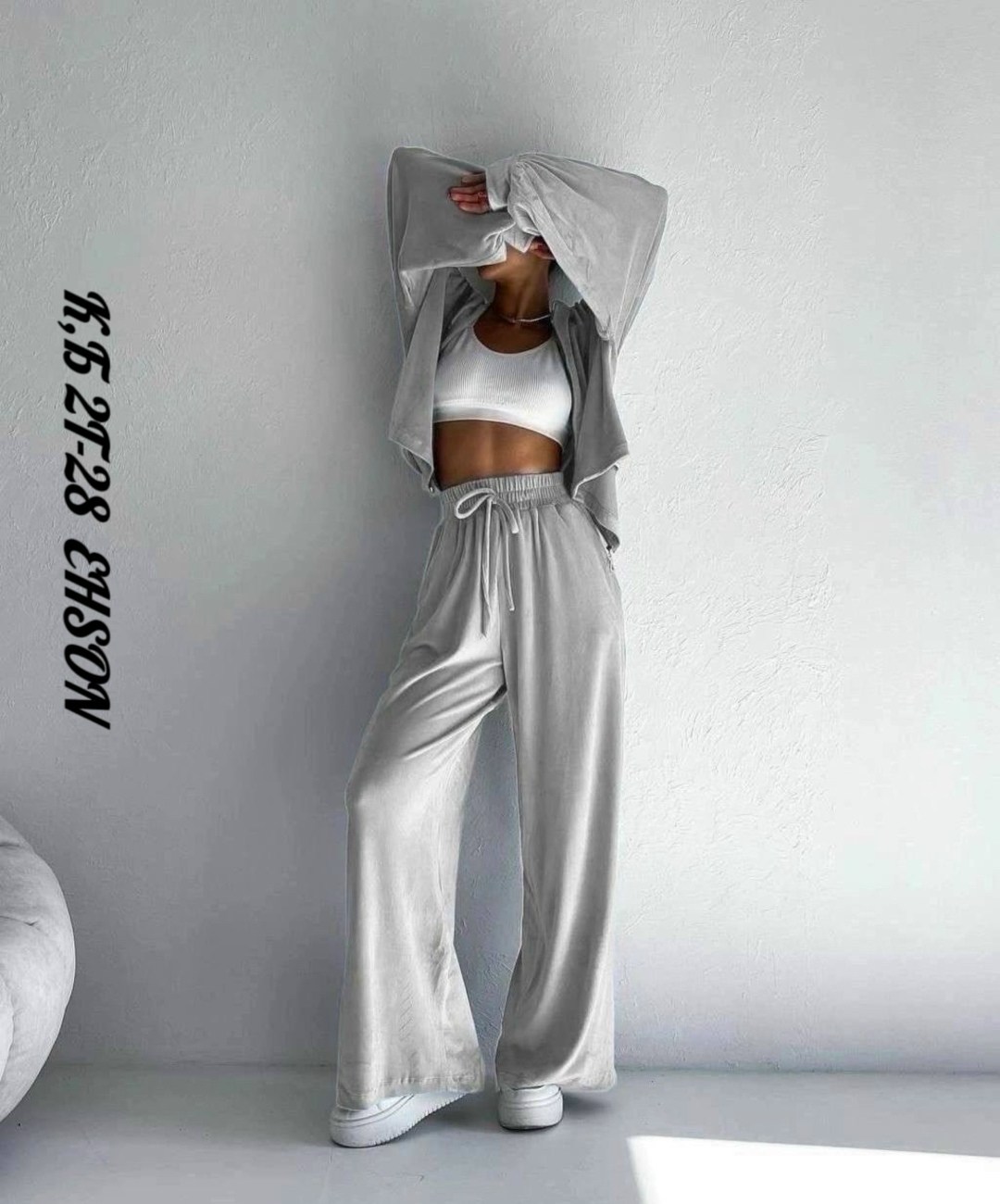 костюм велюровый бархатный спортивный hamro цвет серый,костюм спортивный велюровый,костюм спортивный велюровый pi7 246027225,костюм спортивный велюровый pi7 цвет серый,велюровый костюм