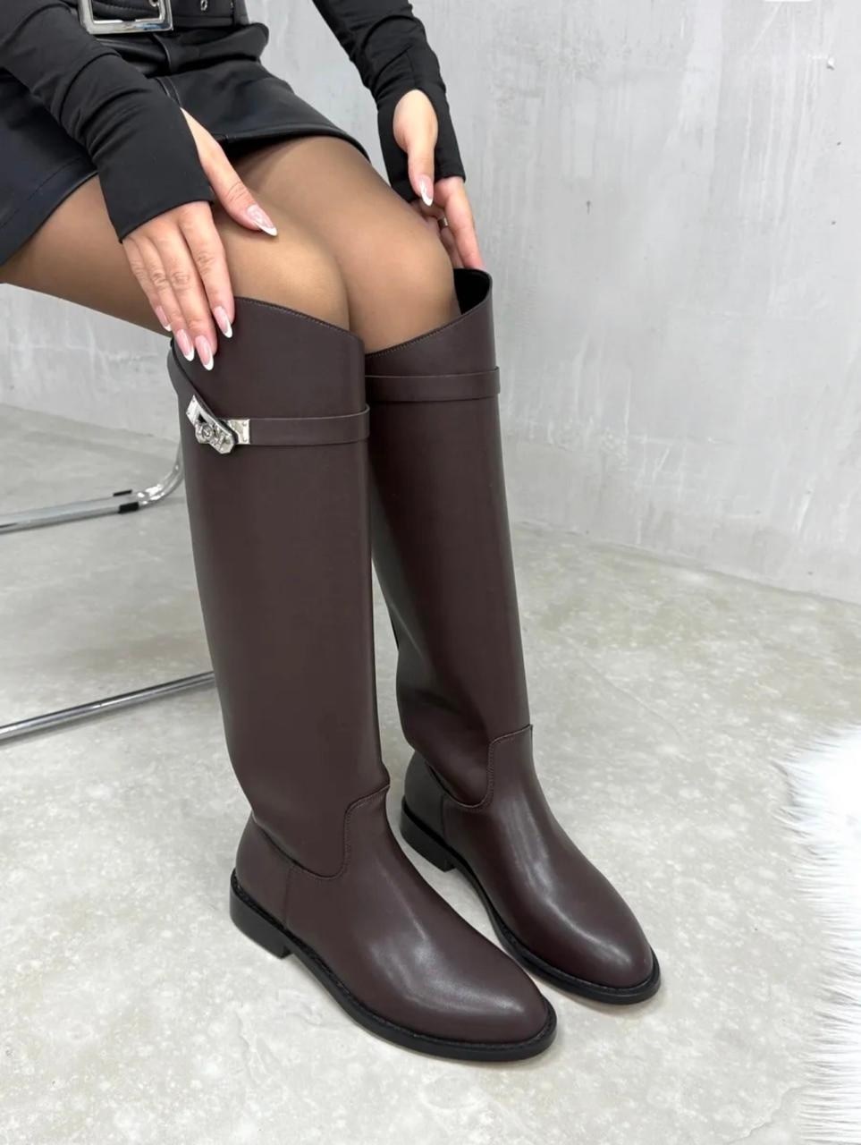 сапоги hermes,сапоги hermes жокейские,сапоги hermes женские кожаные чёрного цвета,сапоги hermes трубы жокейские натуральная кожа,