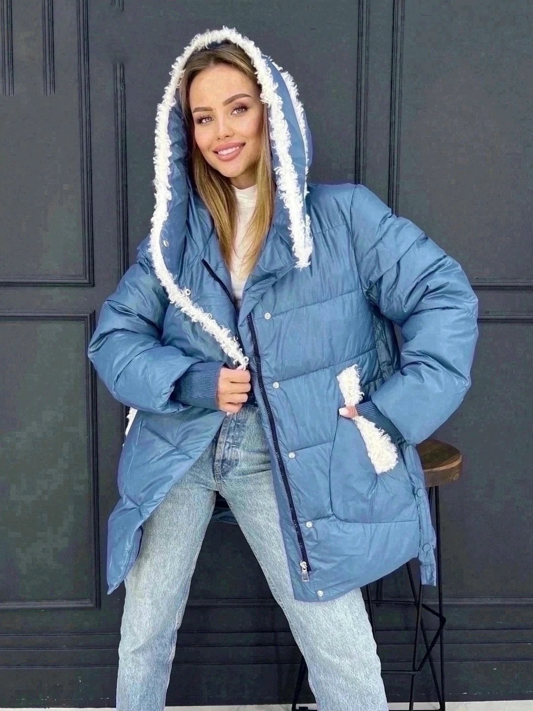 куртка женская синия,куртка женская,куртка женская голубая,куртка с капюшоном женская,куртка демисезонная