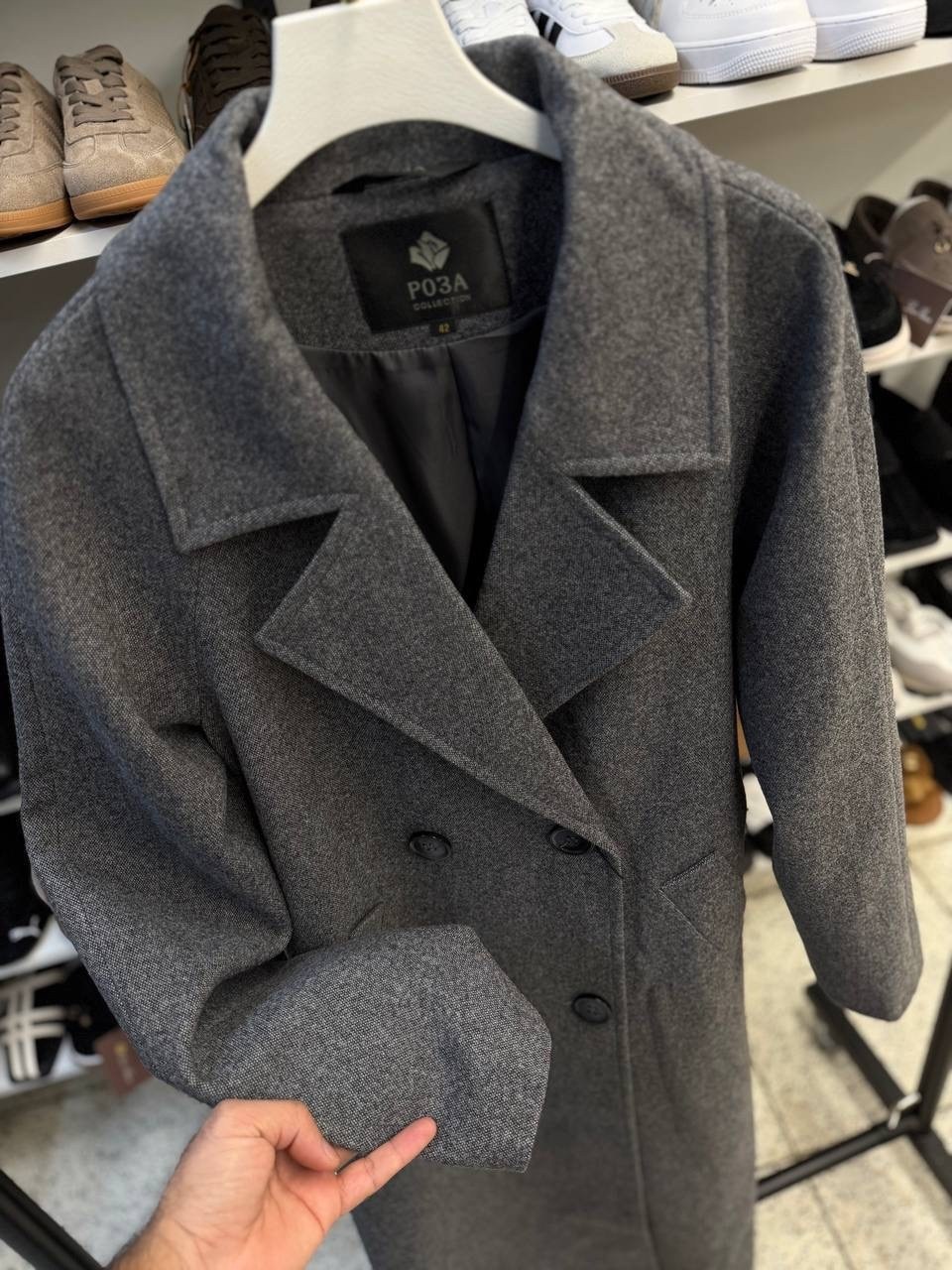 пальто женское,пальто демисезонная,двубортное кашемировое женское пальто средней длины,шерстяное пальто,пальто