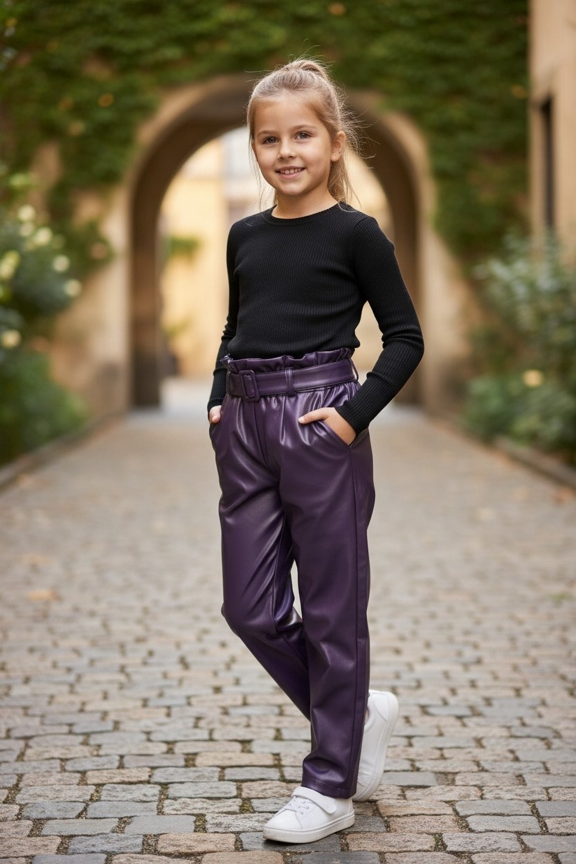 брюки джоггеры кожаные для девочек miellook 200171108,брюки для девочек под кожу d&h 173017385,брюки джоггеры кожаные для девочек miellook,брюки из экокожи для девочки,кожаные брюки для девочки