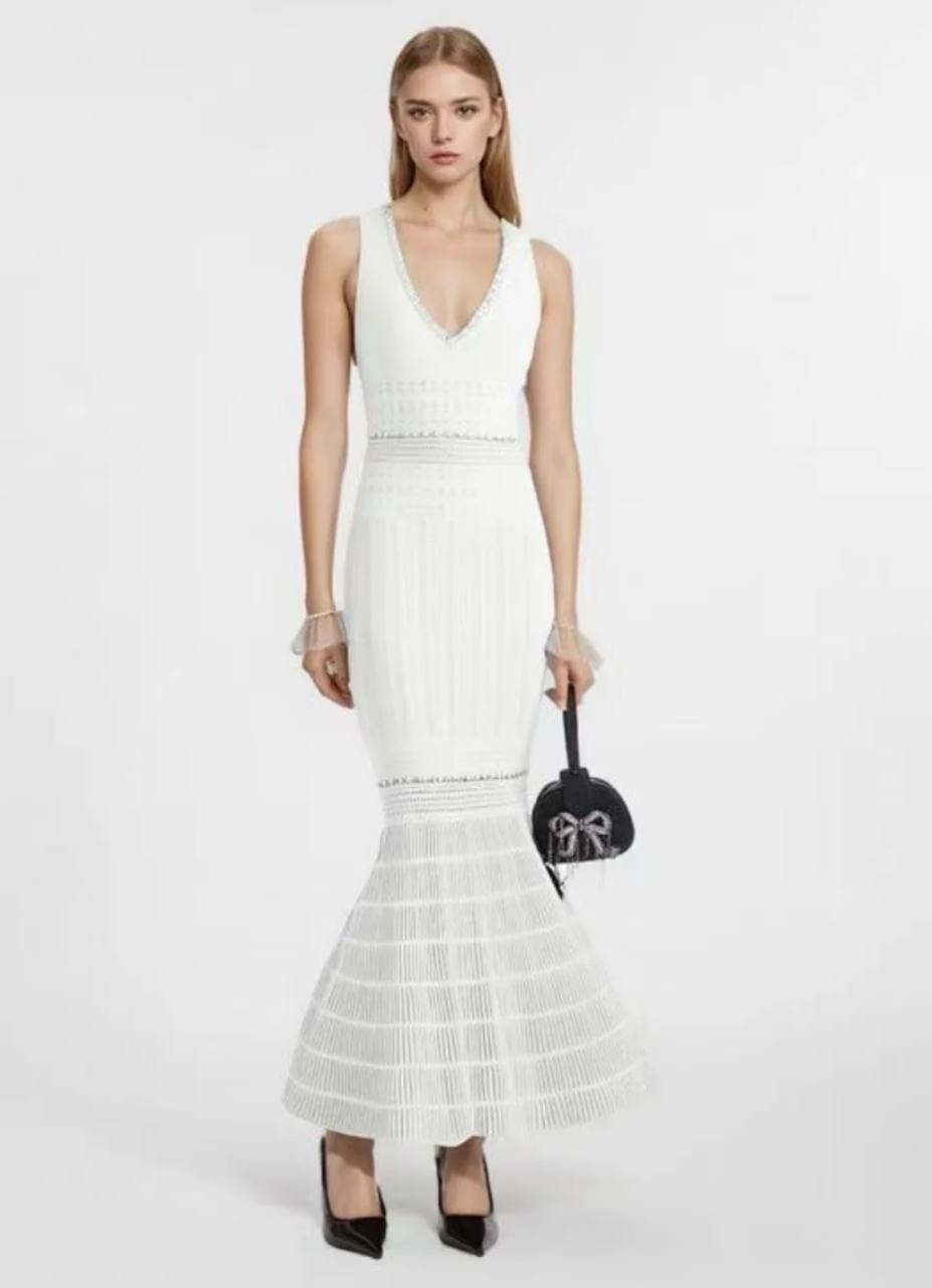 вязаный сарафан,платье макси синего,платье макси,вязаное крючком платье,трикотажное платье