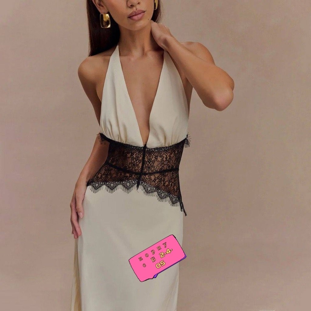 сексуальное кружевное атласное платье с глубоким v-образным вырезом и открытой спиной для женщин,женское элегантное длинное платье-комбинация без рукавов на бретельках с v-образным вырезом,шелковое пл