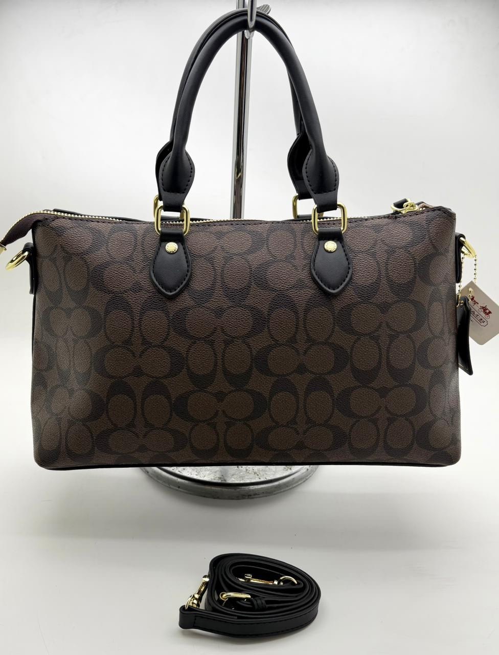 coach сумка женская,сумка coach,модная сумка,женская сумка,coach f76643 mia satchel in brown signature coated canvas monogram