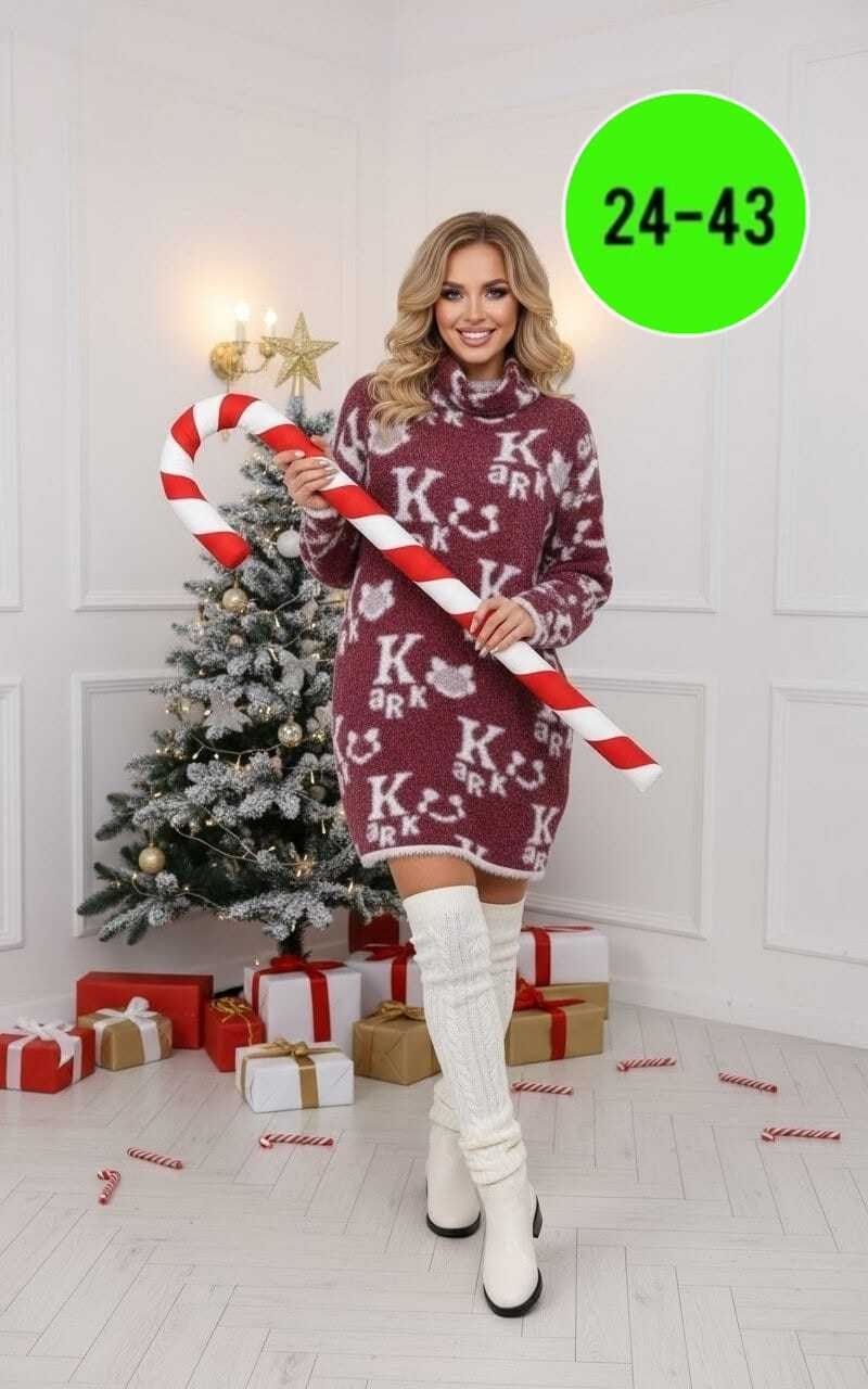 женское платье теплое,туника новогодняя вязаная aili shopp,туника новогодняя вязаная свитер удлиненный lusso donna,туника женская,новогодняя туника