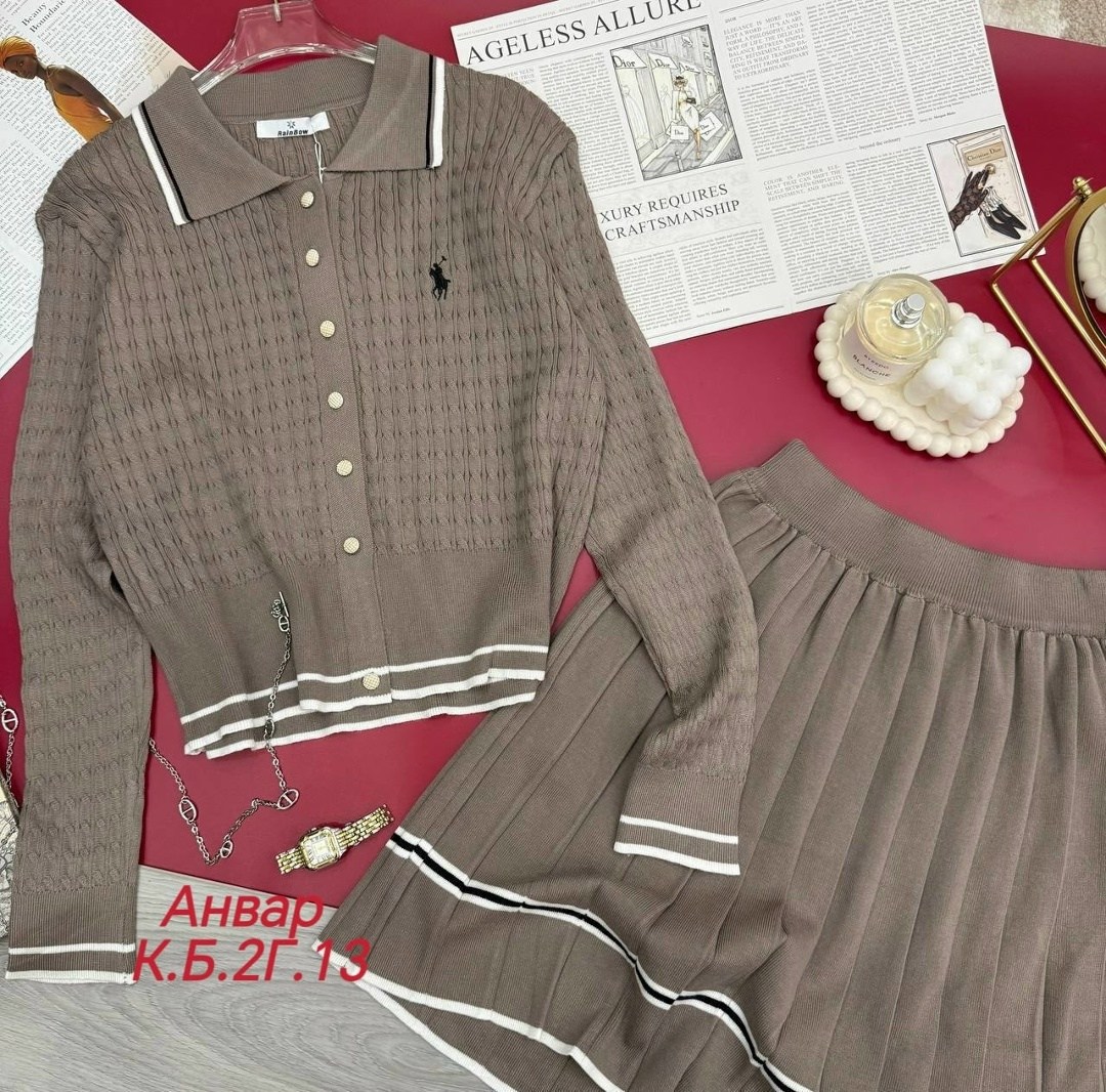 женский костюм,,костюмчик,вязаный костюм с юбкой,костюм двойка