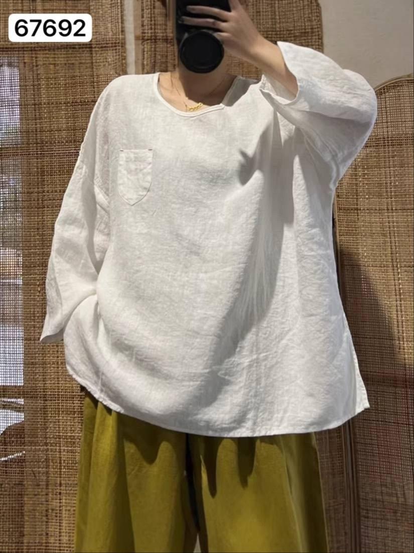 блузка повседневная,льняная винтажная футболка женская,льняная блузка,johnature женские винтажные льняные футболки,женские винтажные льняные футболки