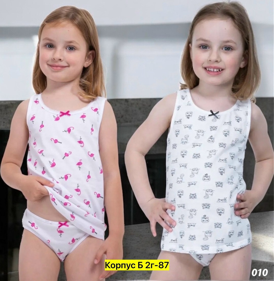 комплект белья для девочки майка и трусы слипы m-baby,комплект белья для девочки из высококачественного премиального хлопкового трикотажа,комплект нижнего белья для девочки майка и трусы,комплект бель