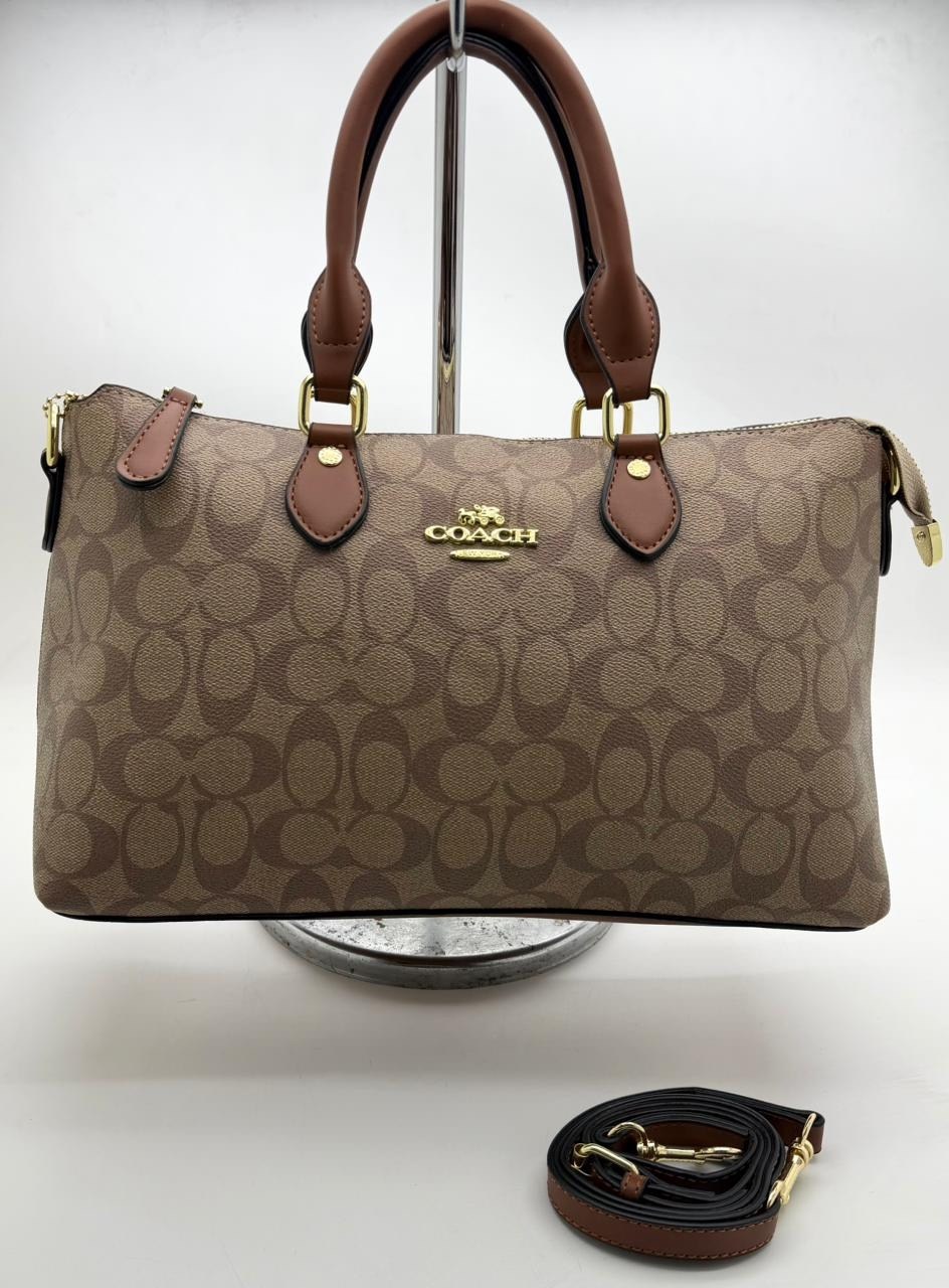 coach сумка женская,сумка coach,модная сумка,женская сумка,coach f76643 mia satchel in brown signature coated canvas monogram
