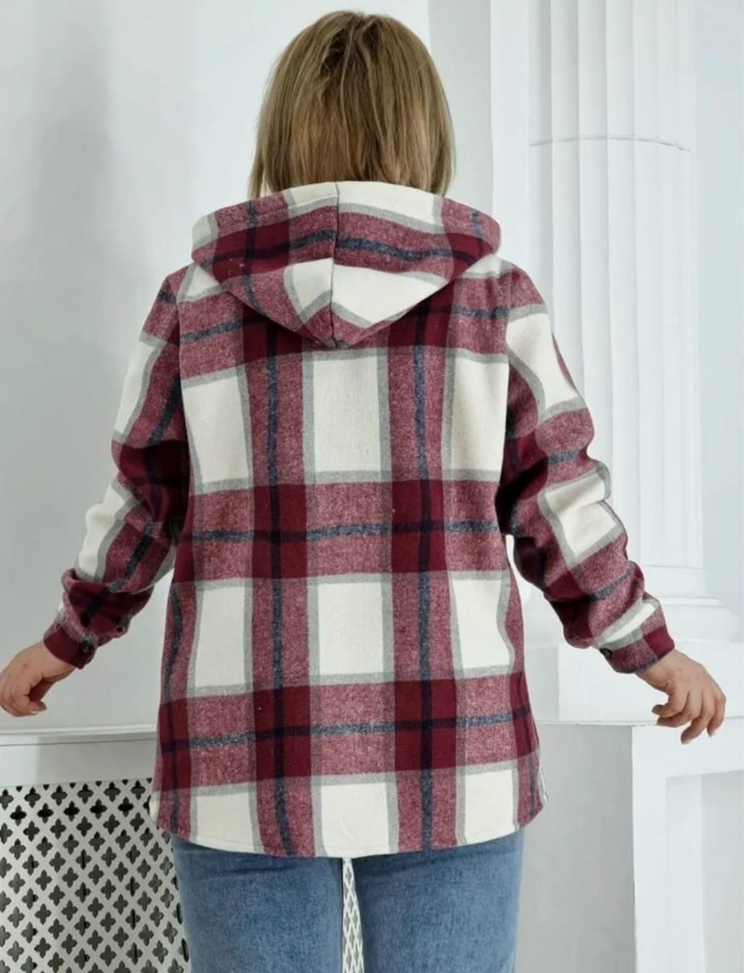 худи оверсайз теплая в клетку удлиненная roza fashion,теплая рубашка,толстовка женская,рубашка женская,рубашка утепленная