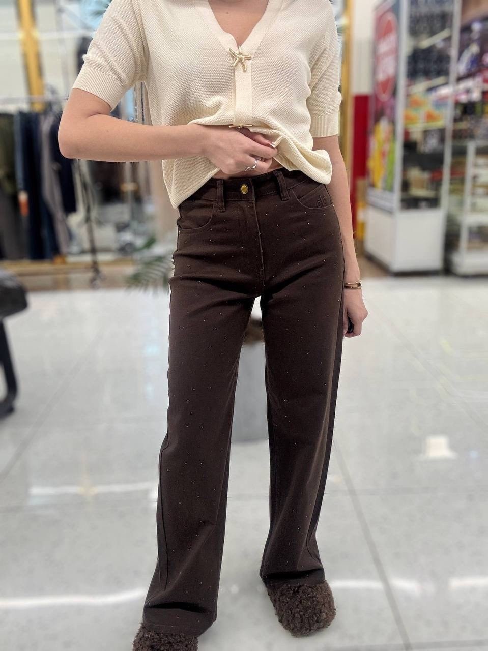 коричневые джинсы,стильные джинсы,джинсовые брюки,коричневые джинсы женские,широкие джинсы