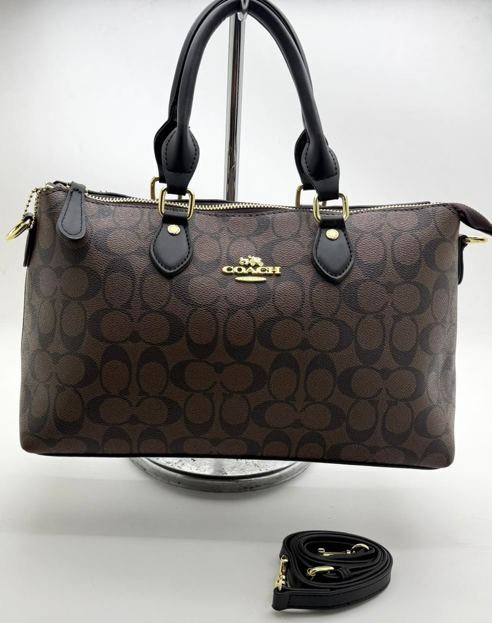 coach сумка женская,сумка coach,модная сумка,женская сумка,coach f76643 mia satchel in brown signature coated canvas monogram