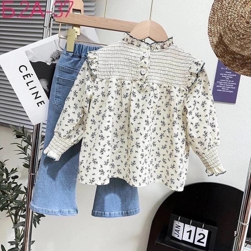 блузка для девочки,блузка для девочки amissa,рубашка для девочки 2026,блуза для девочки,детская хлопковая рубашка с длинными рукавами на весну и осень