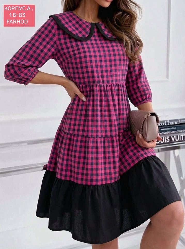 платье в клетку,платье в клеточку,женское платье в клетку,стильное платье,повседневные платья