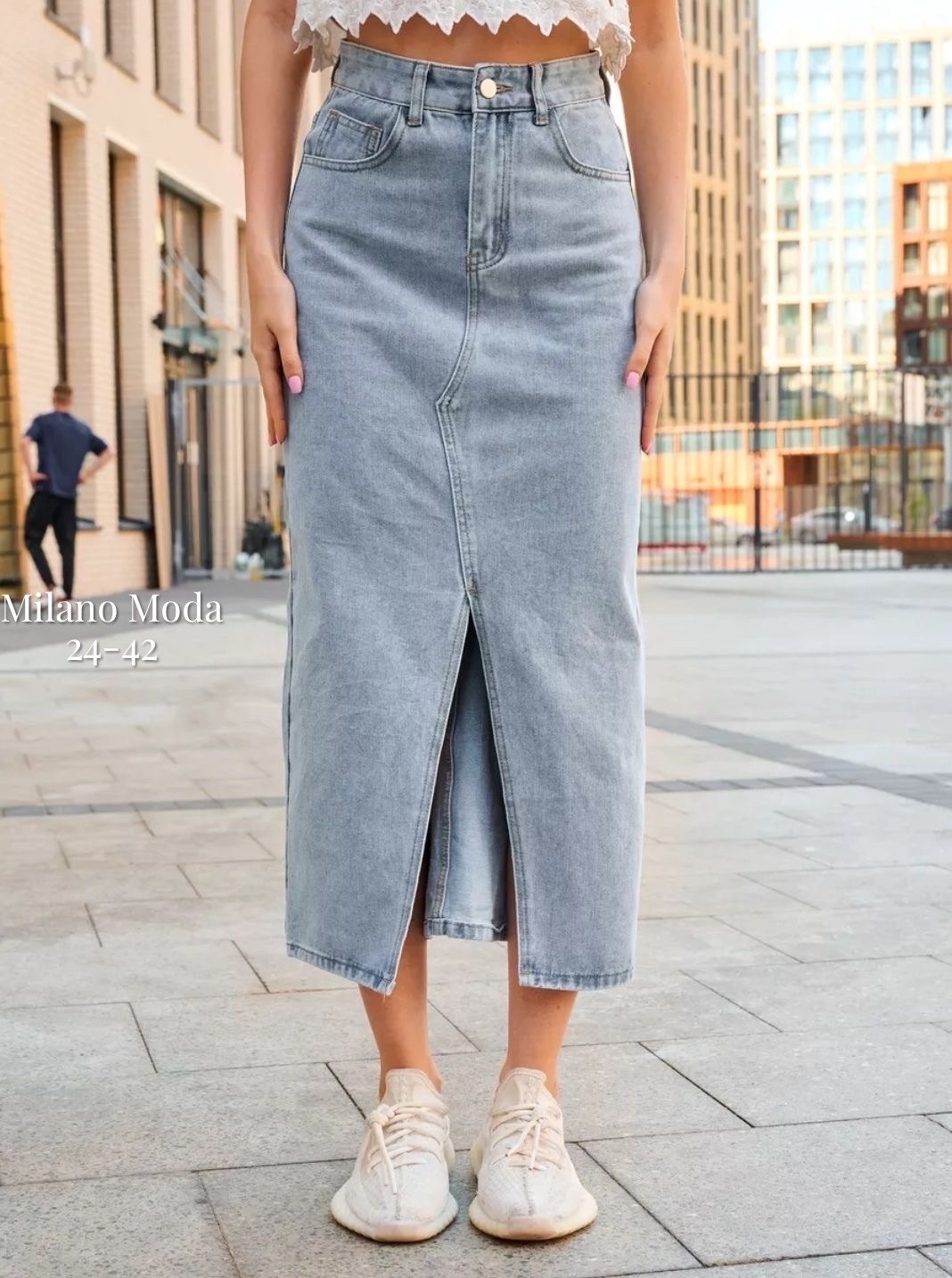 джинсовая юбка,джинсовая юбка миди,джинсовая юбка макси,джинсовая юбка-миди с разрезом,юбка джинсовая миди с разрезом спереди