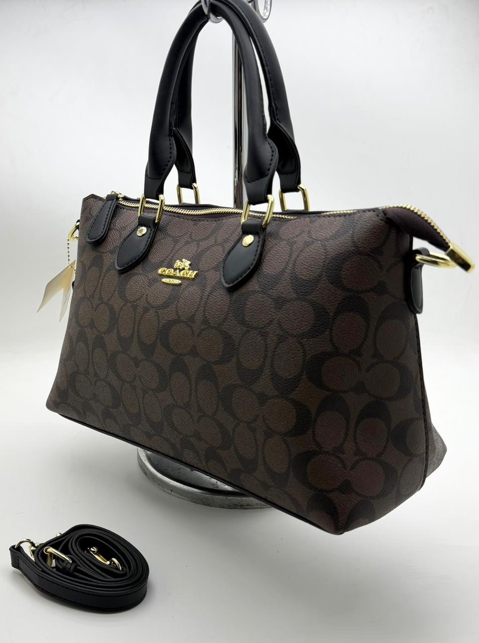 coach сумка женская,сумка coach,модная сумка,женская сумка,coach f76643 mia satchel in brown signature coated canvas monogram