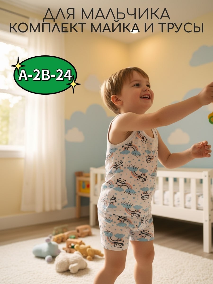 комплект майка и трусы для мальчика,комплект нижнего белья для мальчика,комплект майка и трусы для мальчика боксеры набор детский eldana,комплект белья для мальчика майка и трусы,103-019-01-192 компле