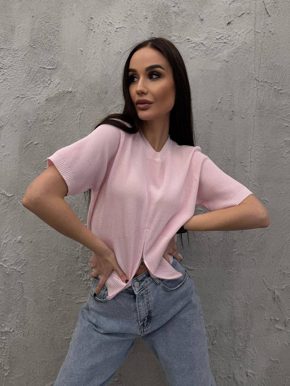 джемпер romgil тз921х голубой,кофта женская,кофта трикотажная,голубой джемпер,базовая кофта