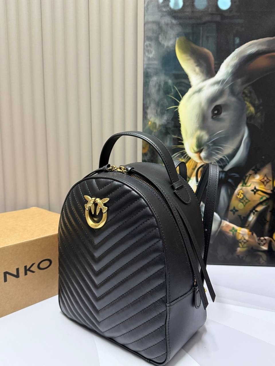 рюкзак женский pinko,рюкзак pinko,женский рюкзак,кожаные рюкзаки,рюкзак pinko черный