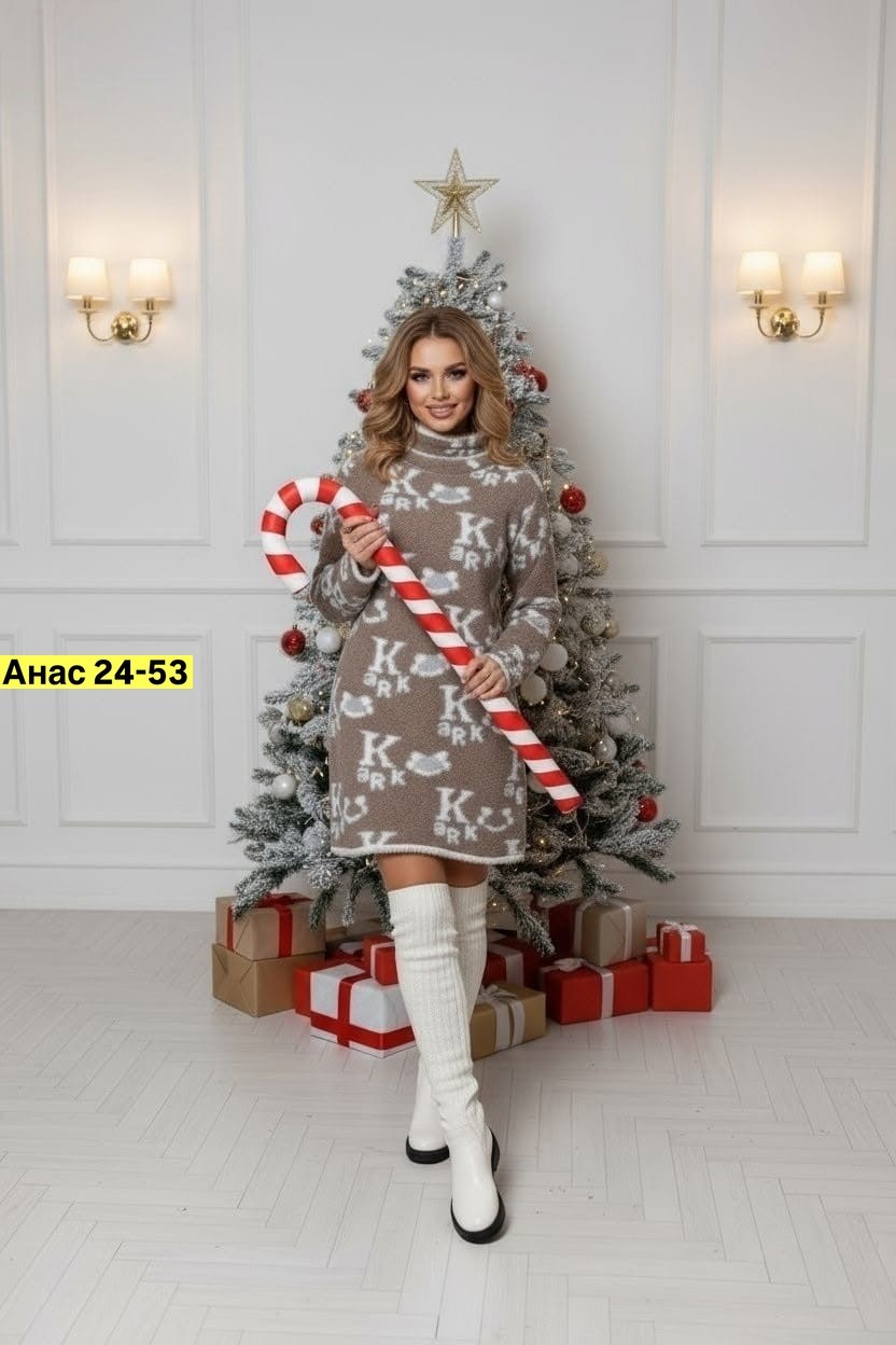 туника новогодняя вязаная свитер удлиненный lusso donna,туника новогодняя вязаная aili shopp,женское платье теплое,платье женское вязаное,вязаное платье