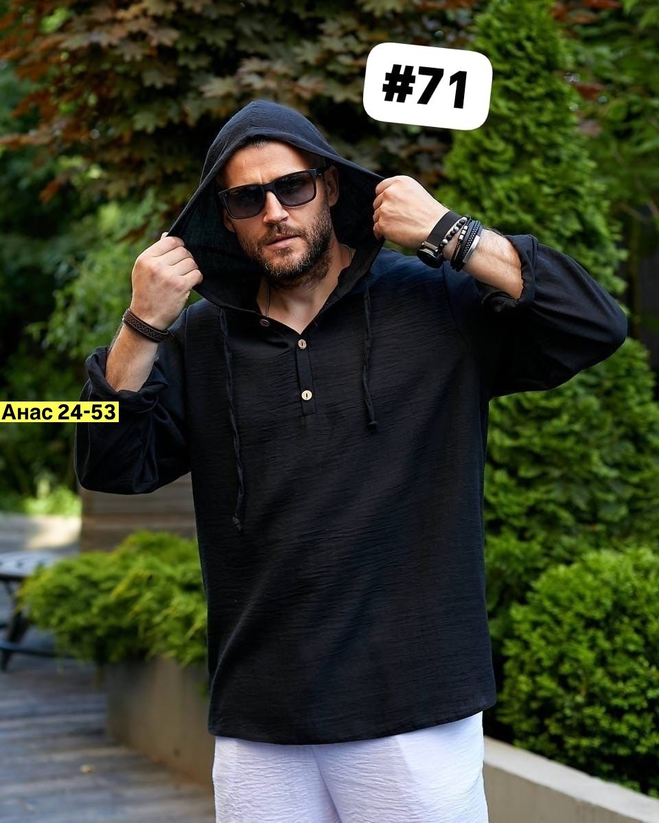 рубашка с капюшоном,рубашка мужская с капюшоном,мужская рубашка,туника мужская,туника с капюшоном