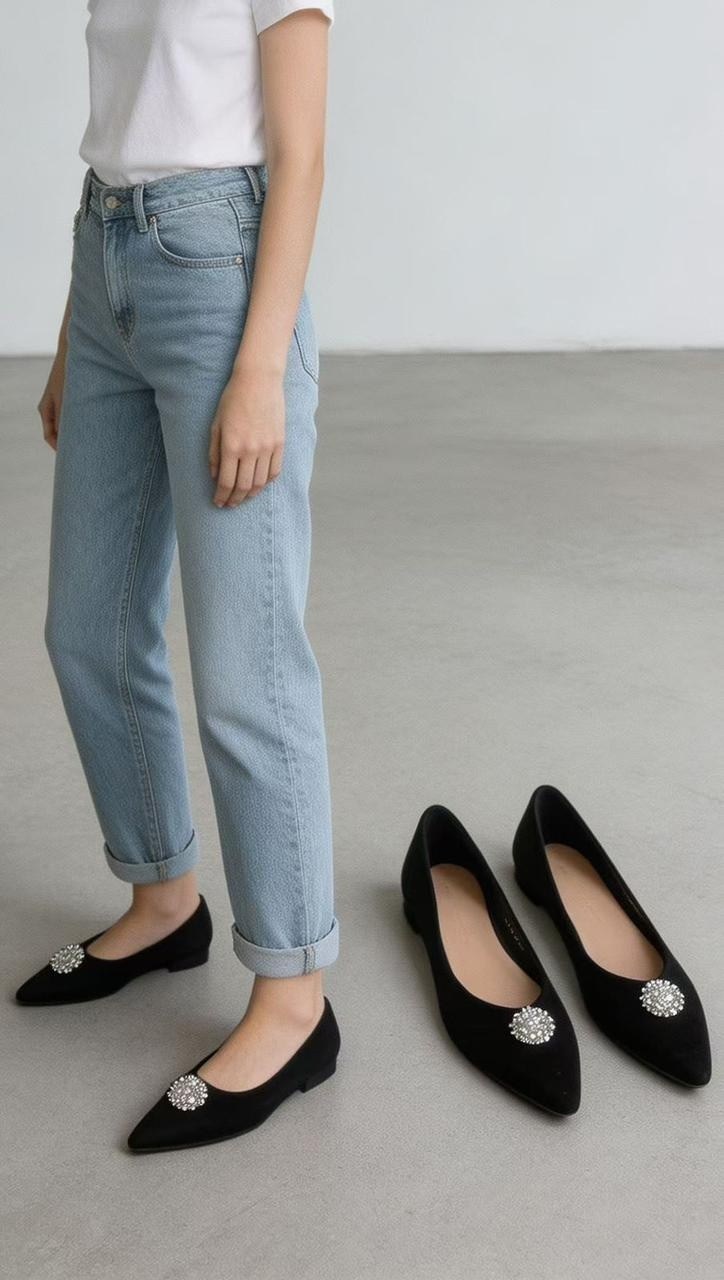 балетки со стразами,красивые балетки,балетки,балетки женские,черные балетки