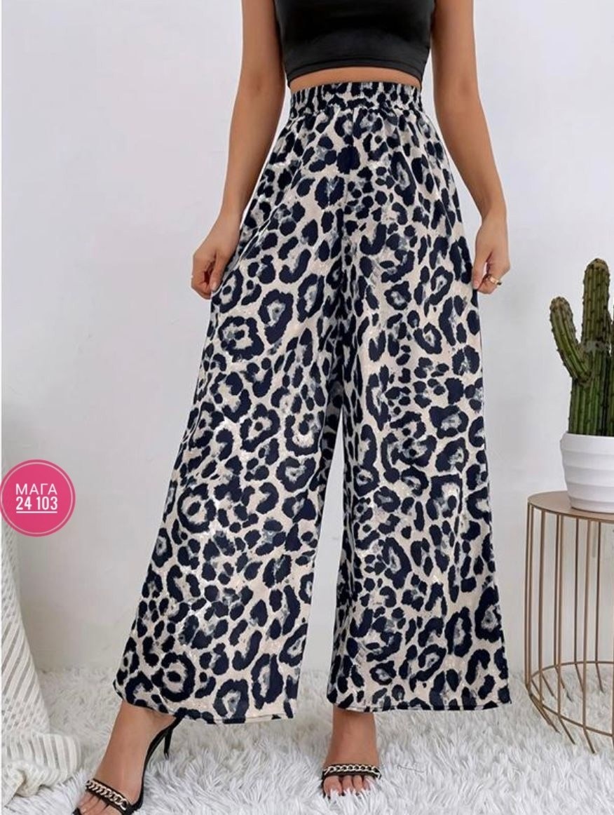 брюки с широкими штанинами с леопардовым принтом,женские широкие брюки клеш леопардовые,брюки с широкими штанинами с леопардовым принтом shein,shein vcay брюки с широкими штанинами с леопардовым принт