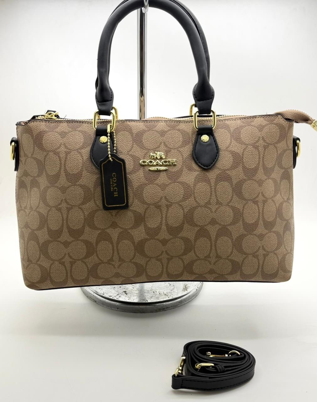 coach сумка женская,сумка coach,модная сумка,женская сумка,coach f76643 mia satchel in brown signature coated canvas monogram