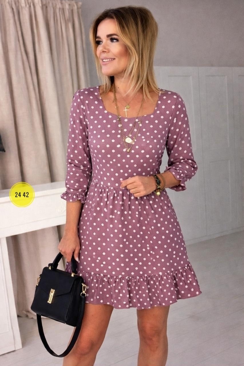 женское платье в горох,женское платье в горошек,платье женское,бордовое платье в горошек,платье