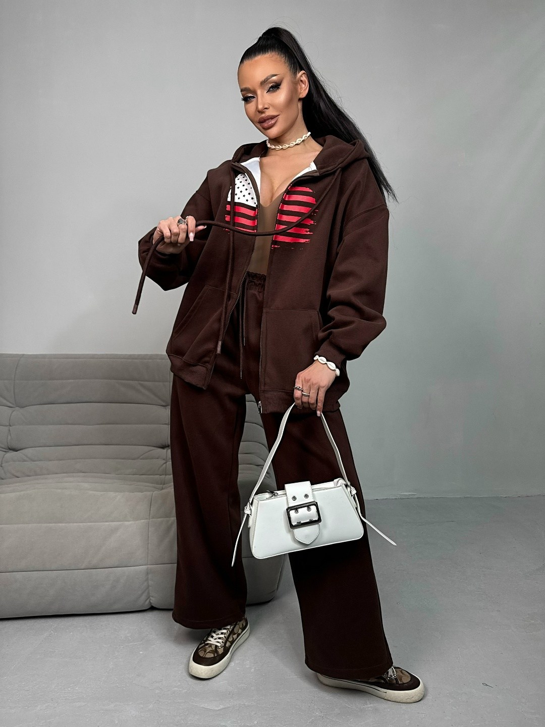 худи оверсайз на молнии зипка с капюшоном на флисе nazia shop цвет светло-серый,спортивный костюм,худи оверсайз на молнии зипка с капюшоном на флисе nazia shop,комплект спортивного костюма usa толстов