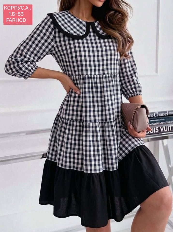 платье в клетку,платье в клеточку,женское платье в клетку,стильное платье,повседневные платья