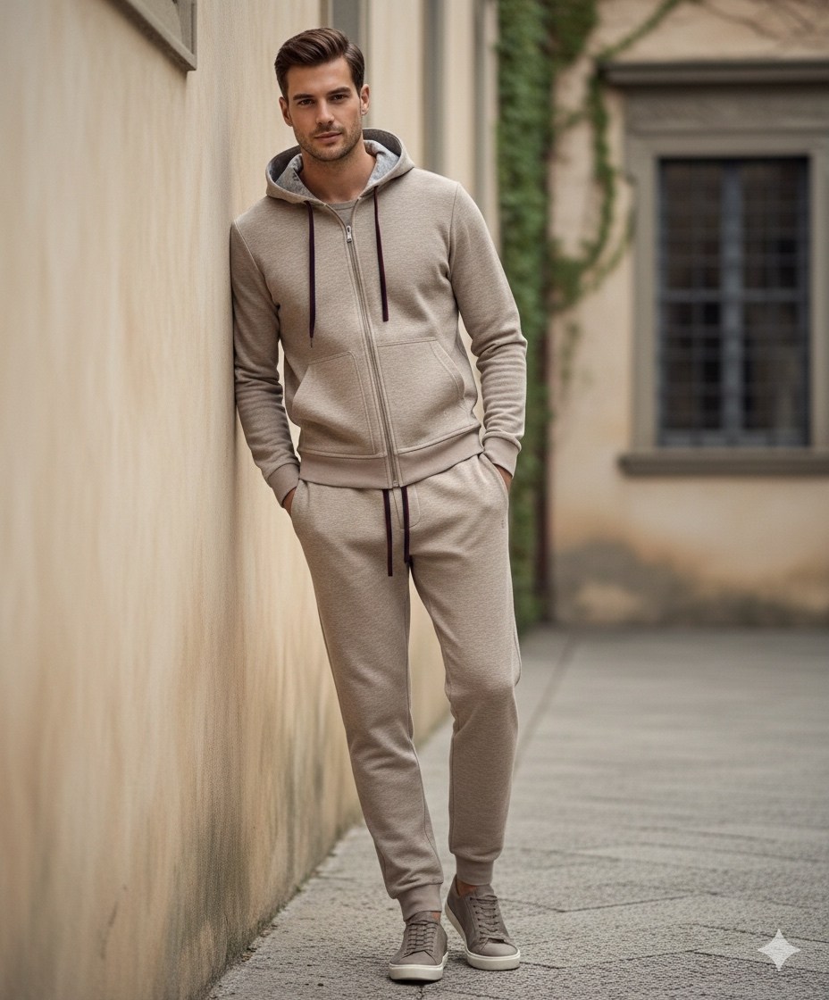 спортивный костюм brunello cucinelli,бежевый спортивный костюм,спортивный костюм,костюм,мужские спортивные костюмы