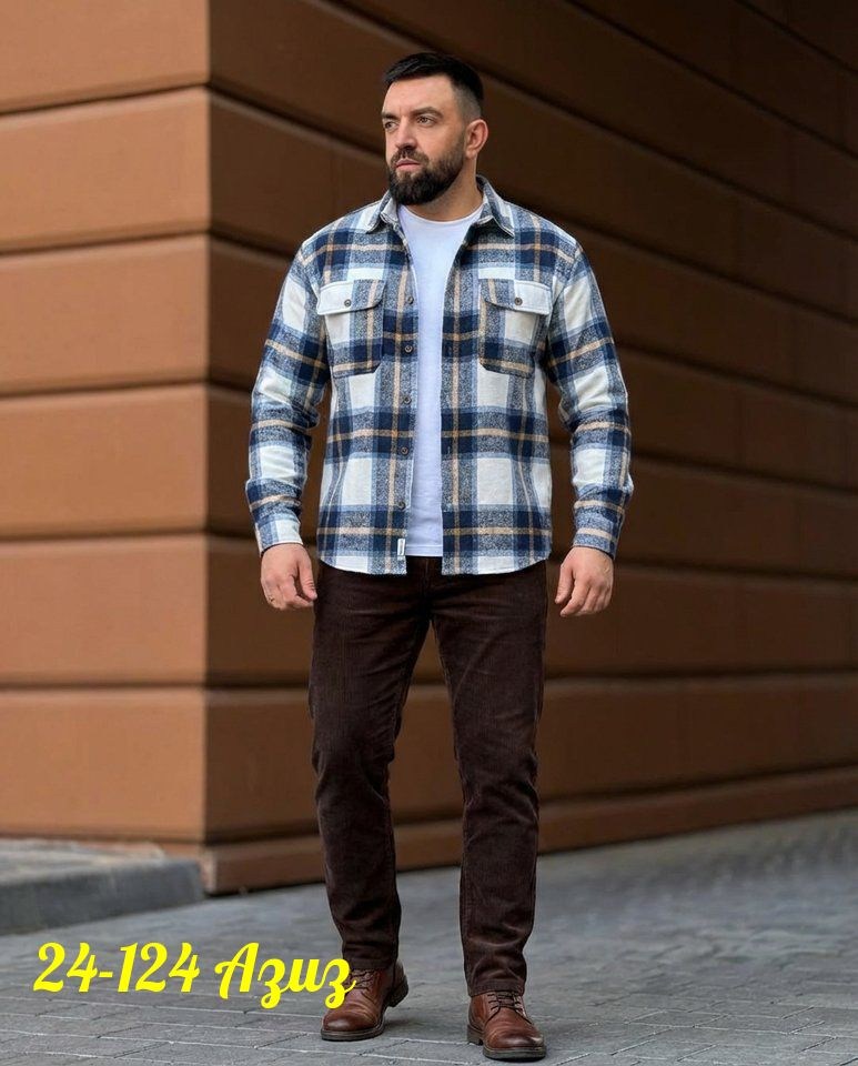 мужская рубашка в клетку,рубашка теплая мужская,рубашка в клетку теплая h&h fashion,рубашка мужская,рубашка